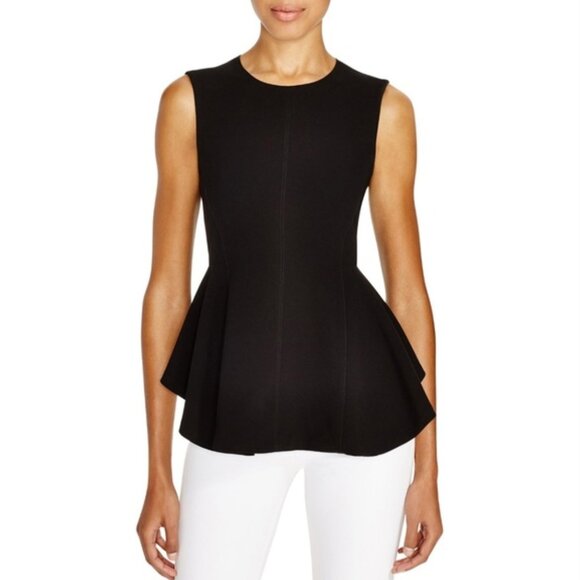 Theory Kalsing Continuous Peplum Top, Black szS - Picture 2 of 15